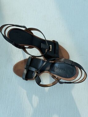Chloé Leather Strappy Heels Size 37 Made in Italy Curated Luxury